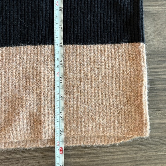 The Workshop Small Black Brown Stripped Sweater Oversized - Picture 9 of 14